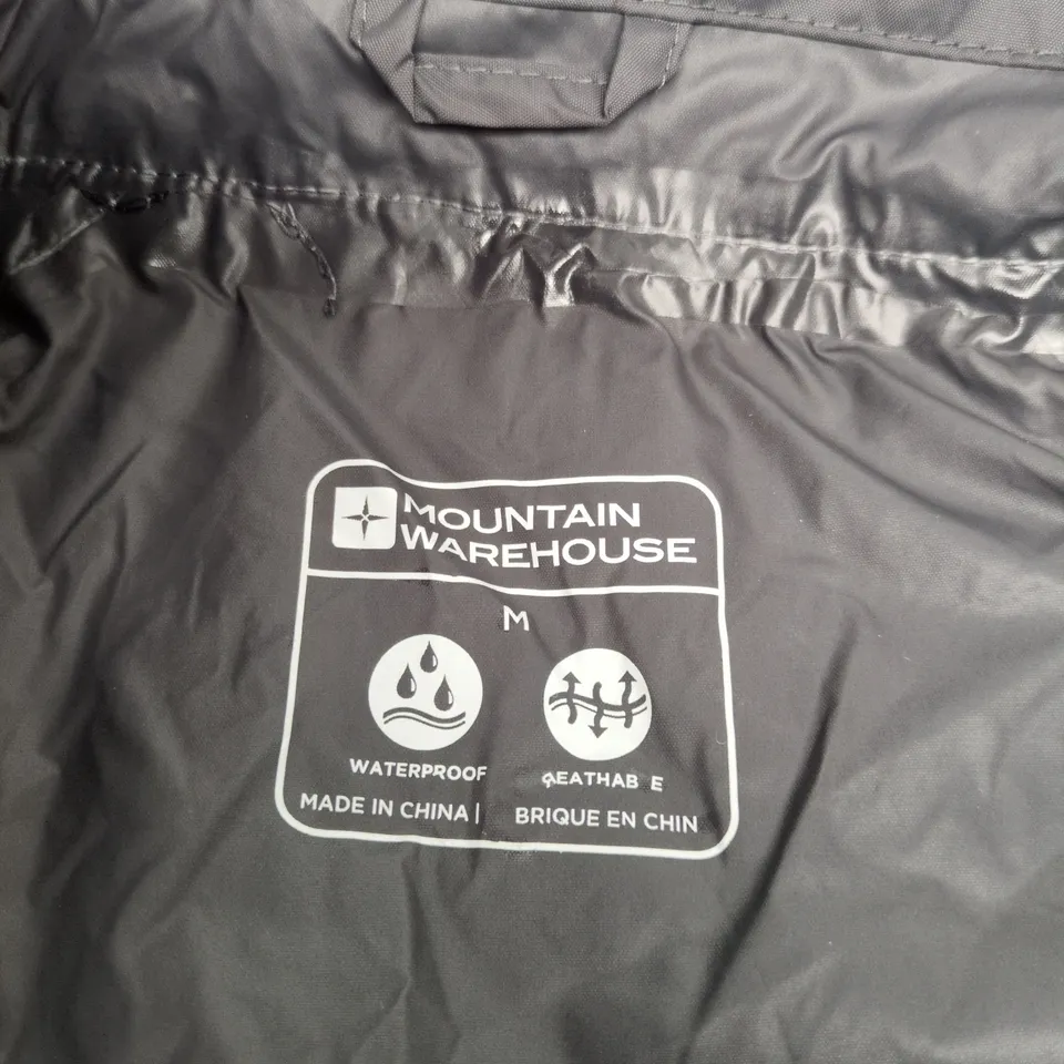 MOUNTAIN WAREHOUSE WATERPROOF HOODED JACKET – SIZE M, BLACK
