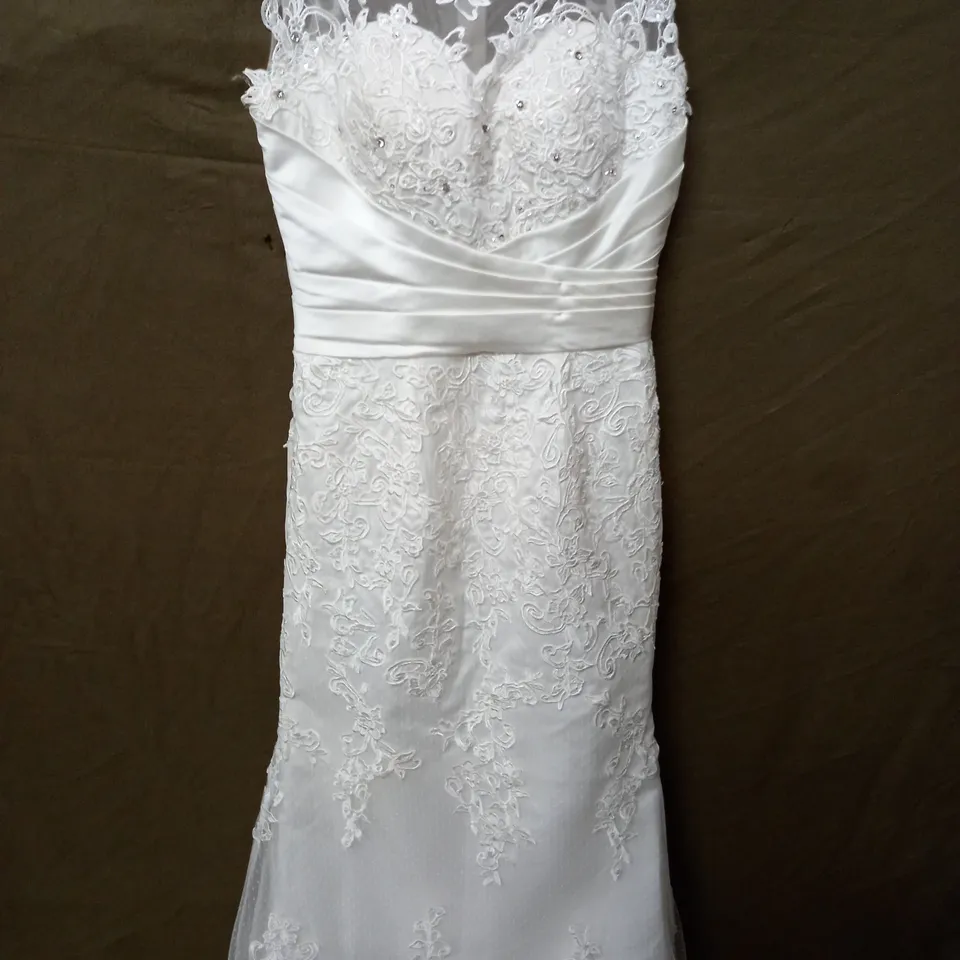 EMBELLISHED WEDDING DRESS IN IVORY - SIZE UNSPECIFIED