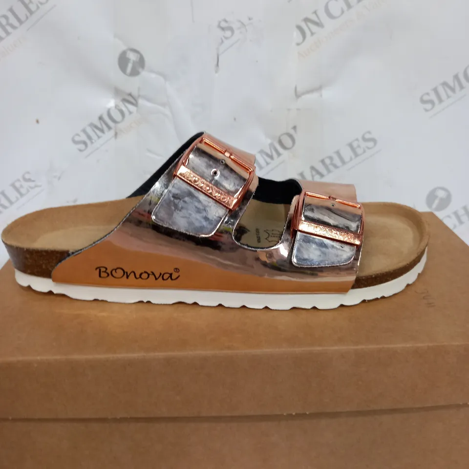 BONOVA ROSE GOLD SANDALS SIZE 6