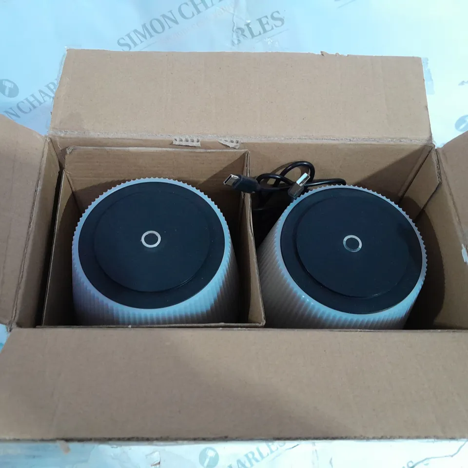 BOXED SFIXX SET OF 2 INDOOR/OUTDOOR TOUCH TABLE LIGHTS BLACK