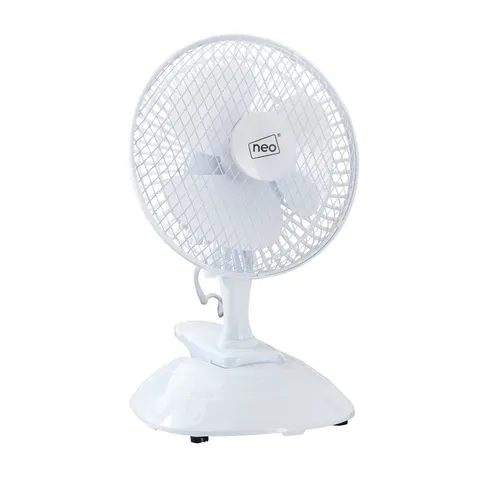 BOXED NEO MINI CLIP BASE MOUNT DESK FAN - WHITE