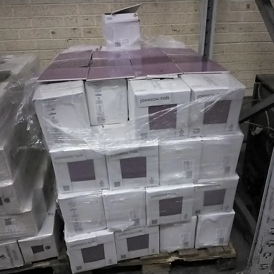 PALLET OF 96 BOXES OF 25 BRAND NEW ASTUCE BRILLIANT VIOLET 20x20cm TILES - EACH PACK COVERS APPROXIMATELY 1M² (TOTAL APPROX. 96 Sq.Metres)