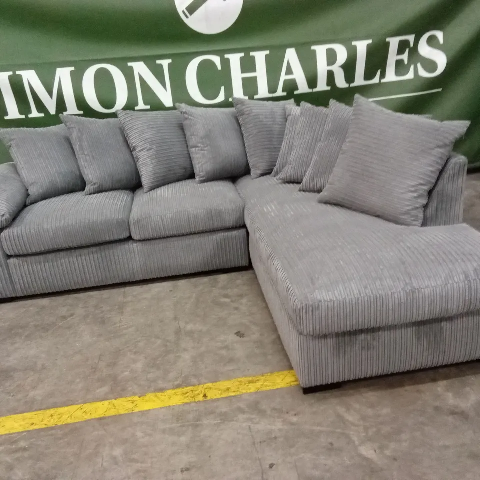 AMALFI RIGHT HAND SCATTER BACK FABRIC CORNER CHAISE SOFA RRP £999