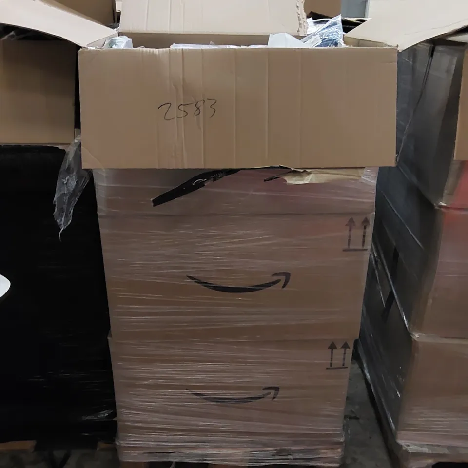 PALLET TO CONTAIN ASSORTED HOUSEHOLD ITEMS AND CONSUMER PRODUCTS. INCLUDING PHONE CASES, AIR FRYER SILICONE POT, BOOK, SWIMMING TRUNK, LUNCH BAGS ETC