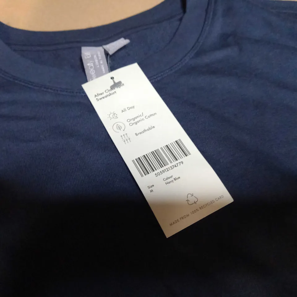 SWEATY BETTY NAVY AFTER CLASS SPLIT SWEATCHIRT - MEDIUM