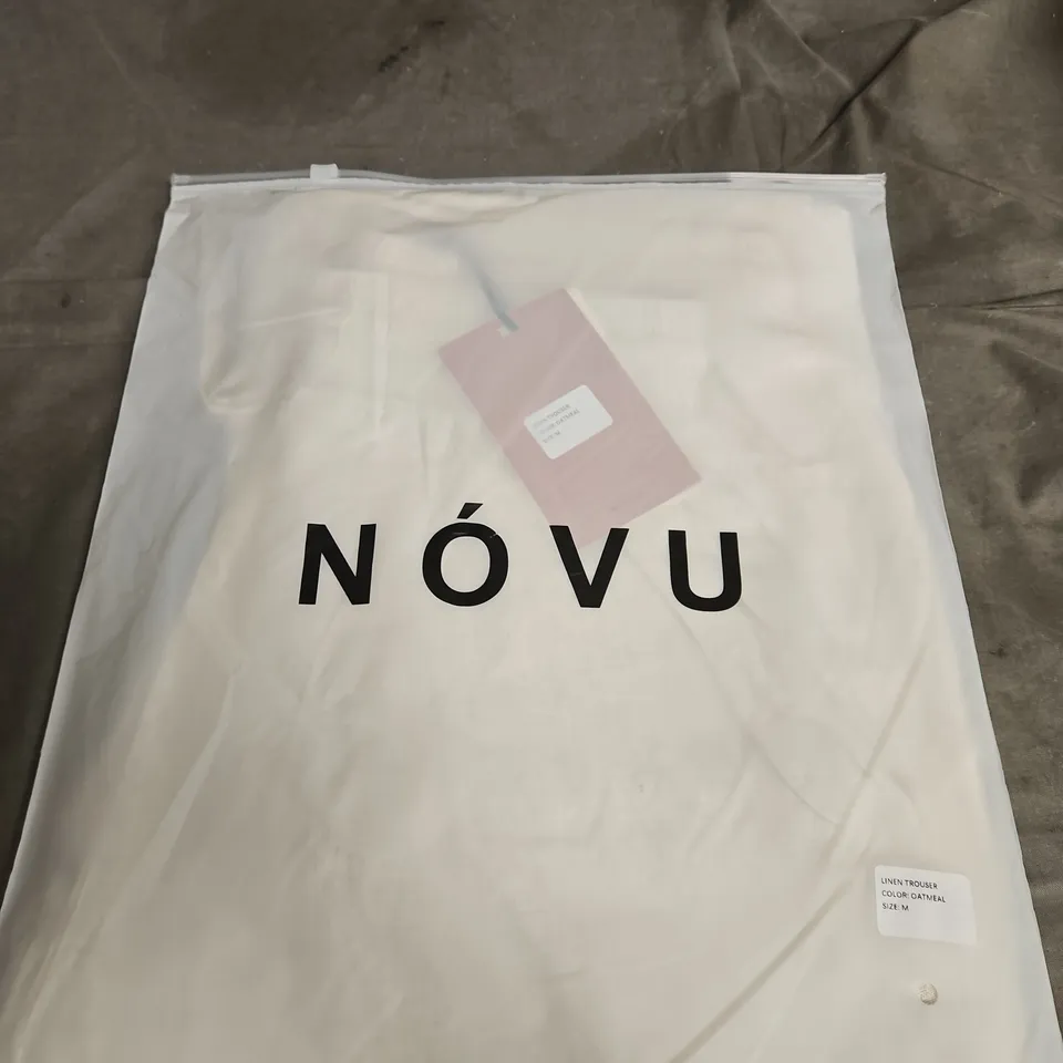 NÓVU LINEN TROUSER – OATMEAL, SIZE M
