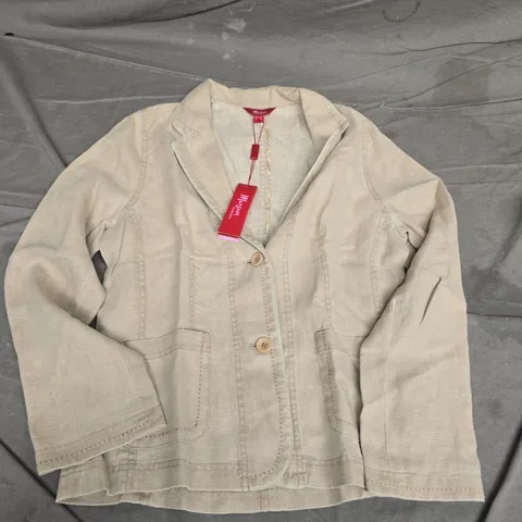 PER UNA BEIGE LINEN BLAZER – UK 12 / EU 40 (NATURAL)