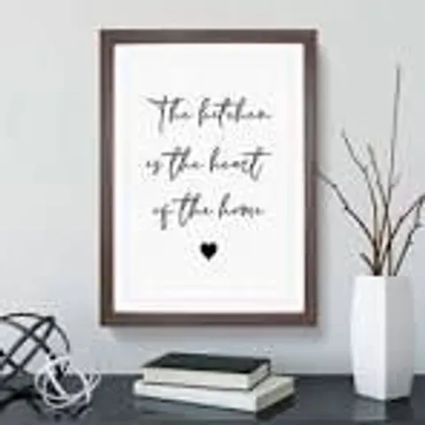 BOXED KITCHEN IN THE HEART OF THE HOME PICTURE FRAME TYPOGRAPHY (1 BOX)
