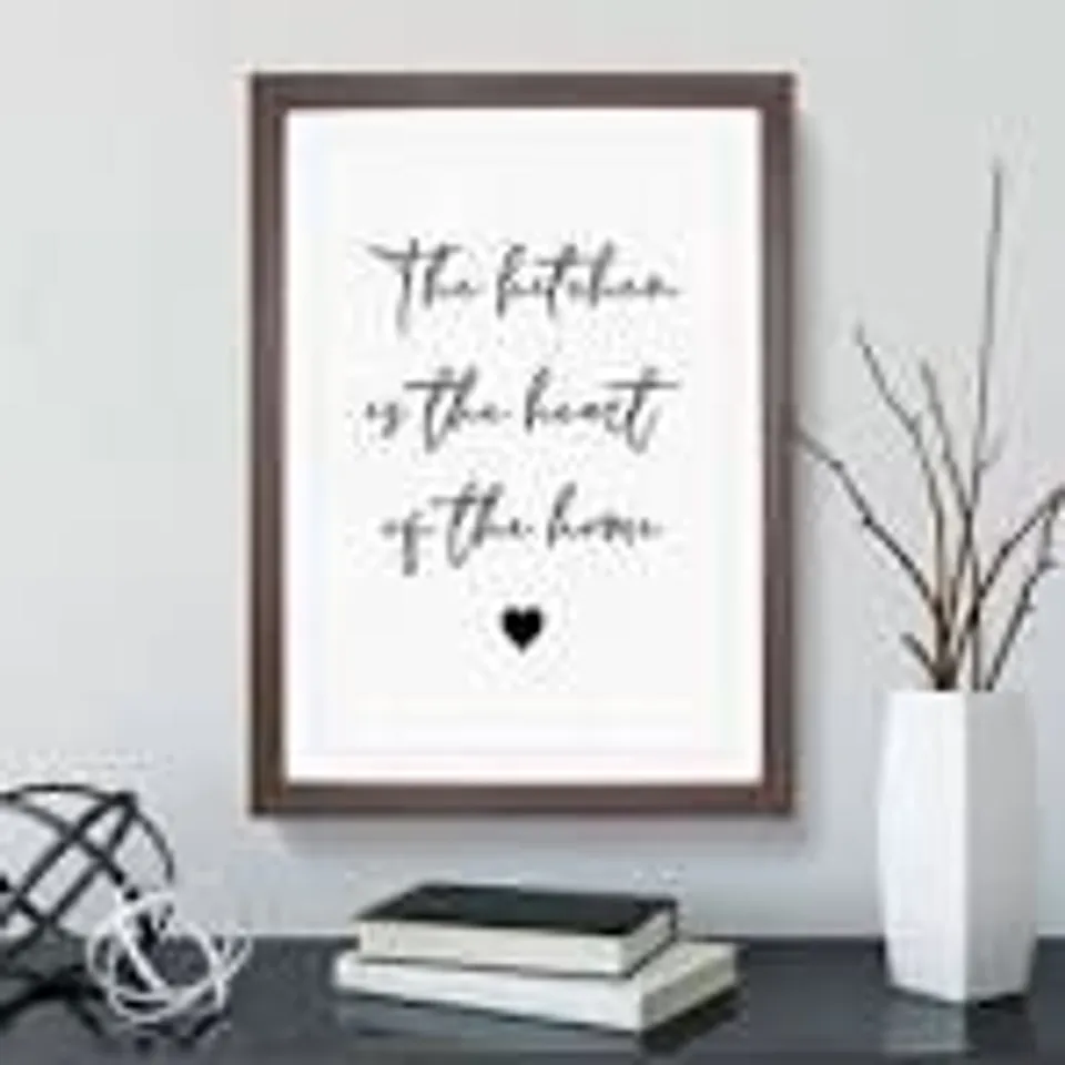 BOXED KITCHEN IN THE HEART OF THE HOME PICTURE FRAME TYPOGRAPHY (1 BOX)