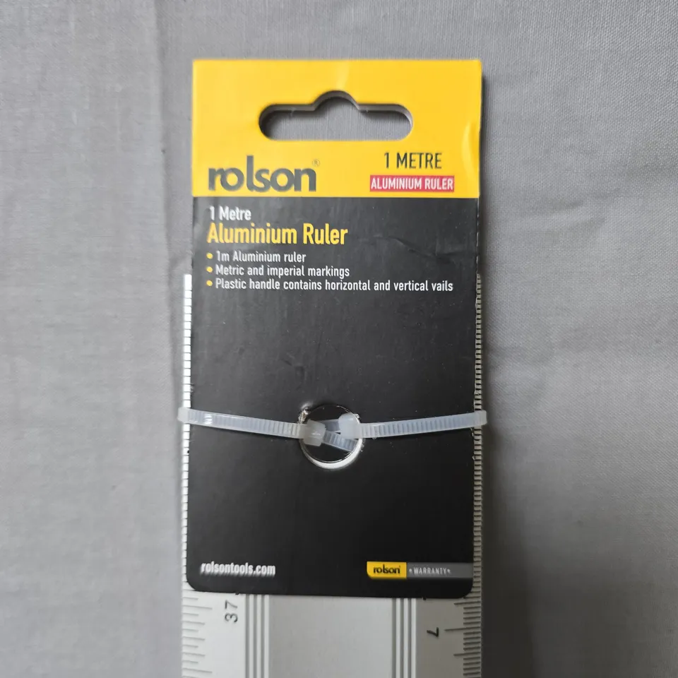 Rolson 1 Metre Aluminium Ruler - COLLECTION ONLY
