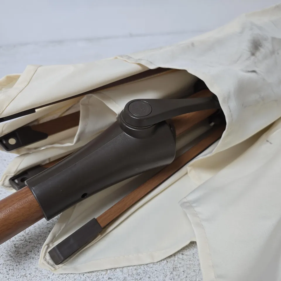 GARDEN PARASOL (SIZE UNSPECIFIED) CREAM/BROWN