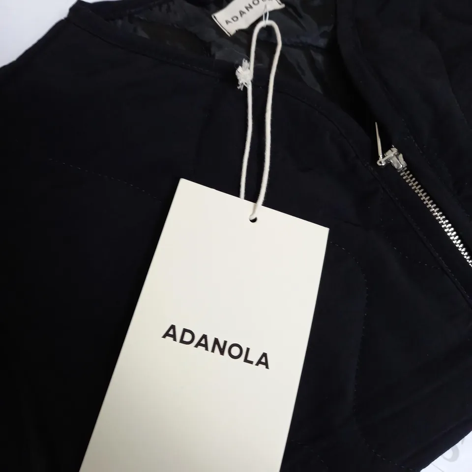 ADANOLA QUILTED BLACK GILET 