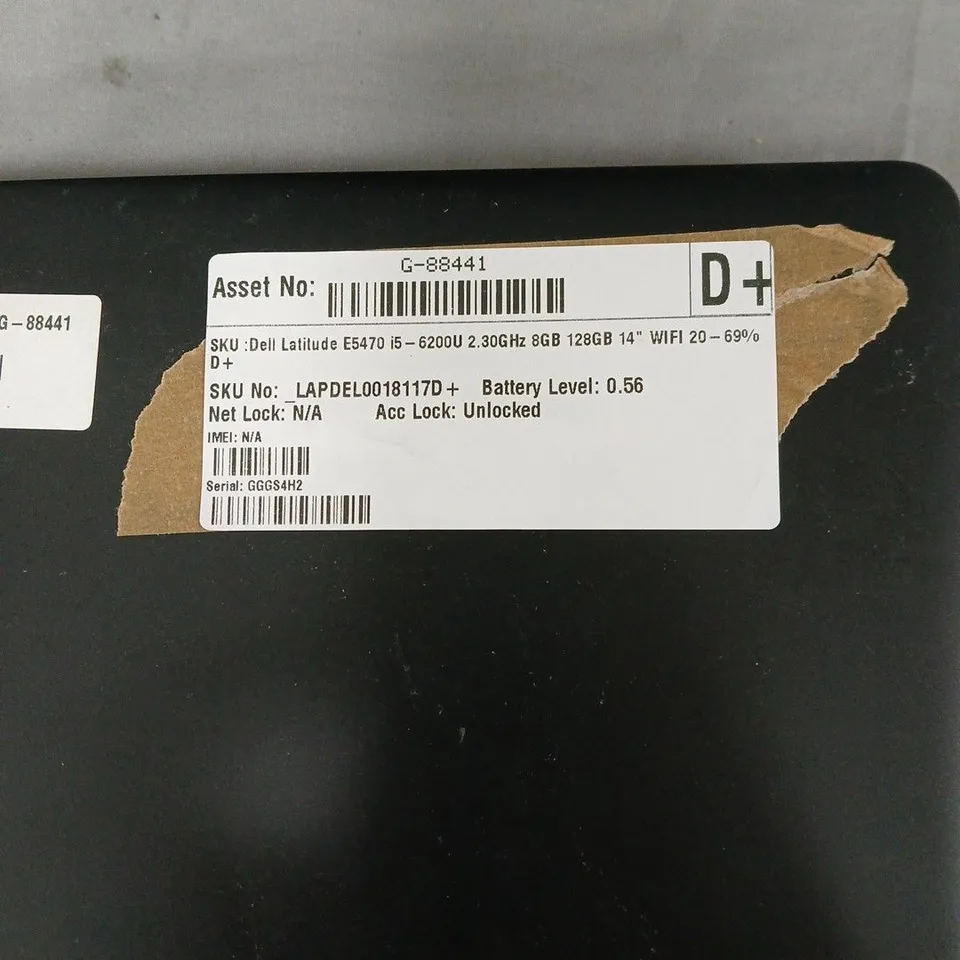 DELL LATITUDE E5470 LAPTOP – I5-6200U, 8GB RAM, 128GB SSD, 14" DISPLAY. DOES NOT POWER ON