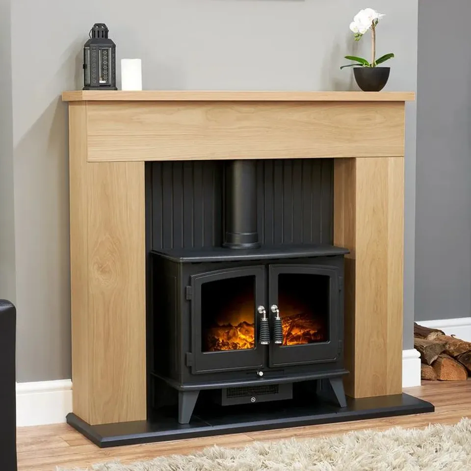 BOXED WOODHOUSE ADAM 63CM ELECTRIC STOVE (1 BOX)