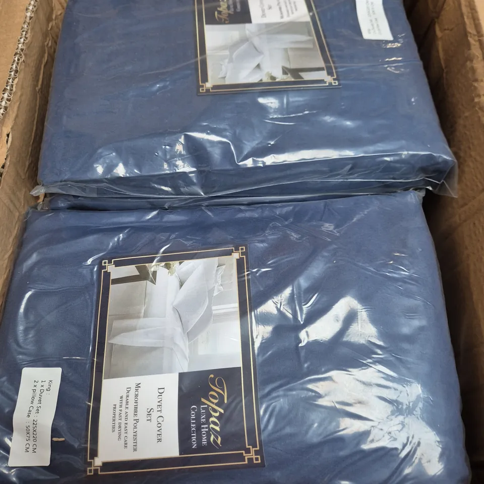BOX OF 10 ASSORTED NAVY BLE DUVET COVER SETS
