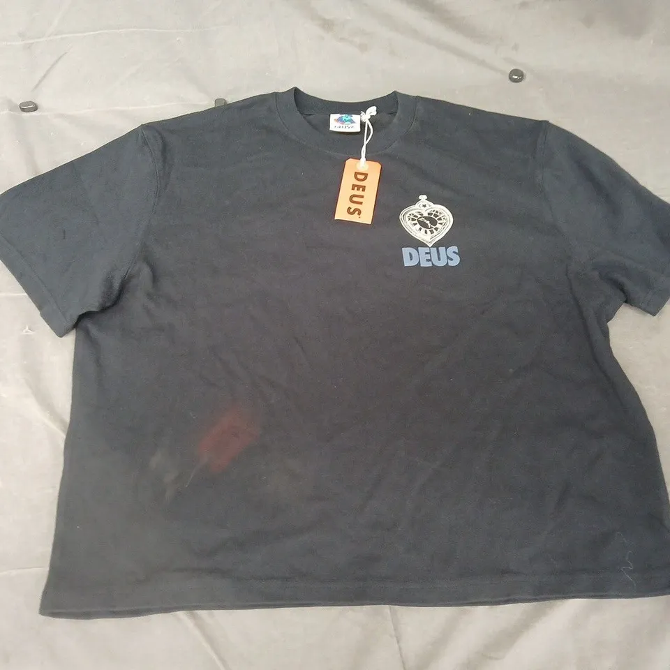 DUES OVERTIME TEE IN NAVY - LARGE