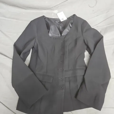 NOBODYS CHILD SQUARE NECK WAISTCOAT IN BLACK - UK 12