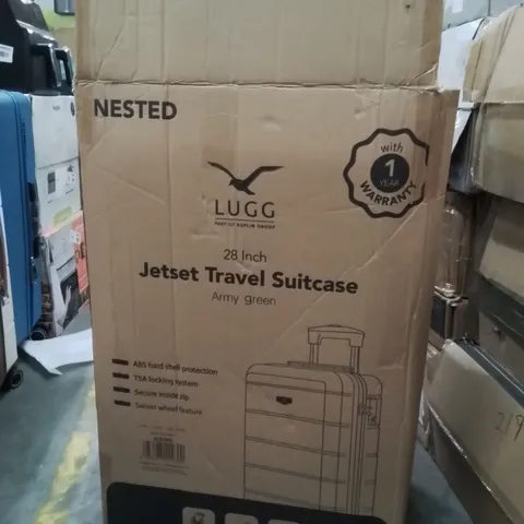 BOXED LUGG 28INCH JETSET TRAVEL SUITCASE ARMY GREEN