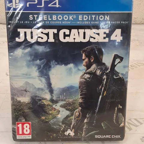 SEALED JUST CAUSE 4 STEEL BOOK EDITION FOR PS4