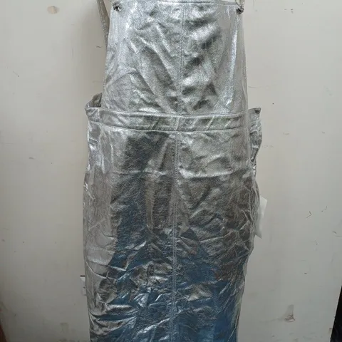 NEVER FULLY DRESSED SILVER PINAFORE DRESS - UK 22