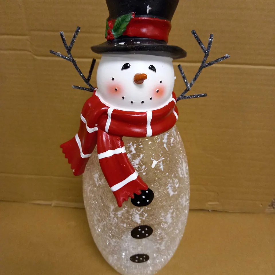 FESTIVE PRE-LIT LARGE GLASS CHRISTMAS CHARACTER