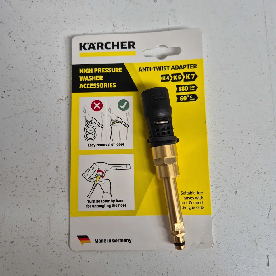 KÄRCHER HIGH PRESSURE WASHER ANTI-TWIST ADAPTER – BRASS CONNECTOR (K4/K5/K7)