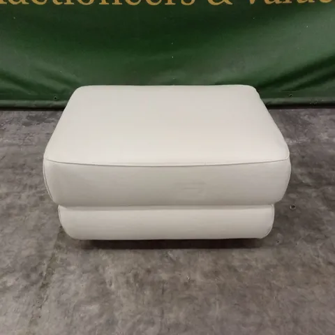 QUALITY DESIGNER ITALIAN MADE PATRIZIO LEATHER FOOTSTOOL - SAND