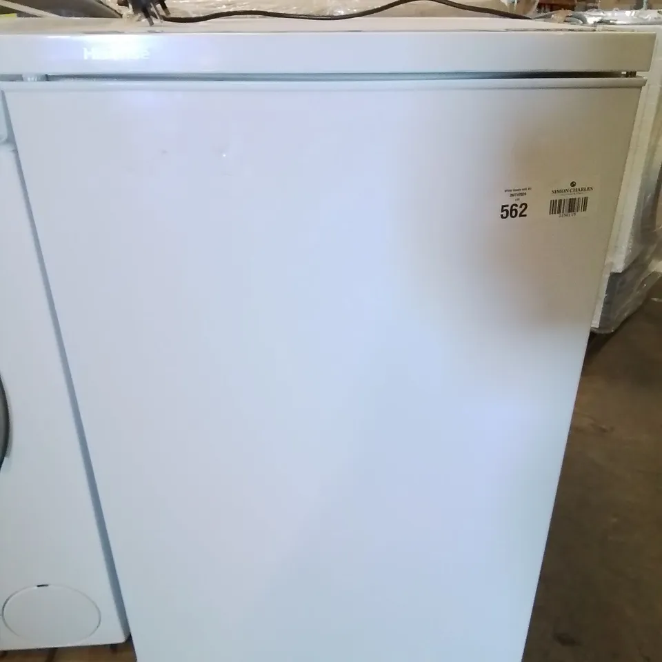 HISENSE UNDER COUNTER COMPACT FRIDGE IN WHITE 