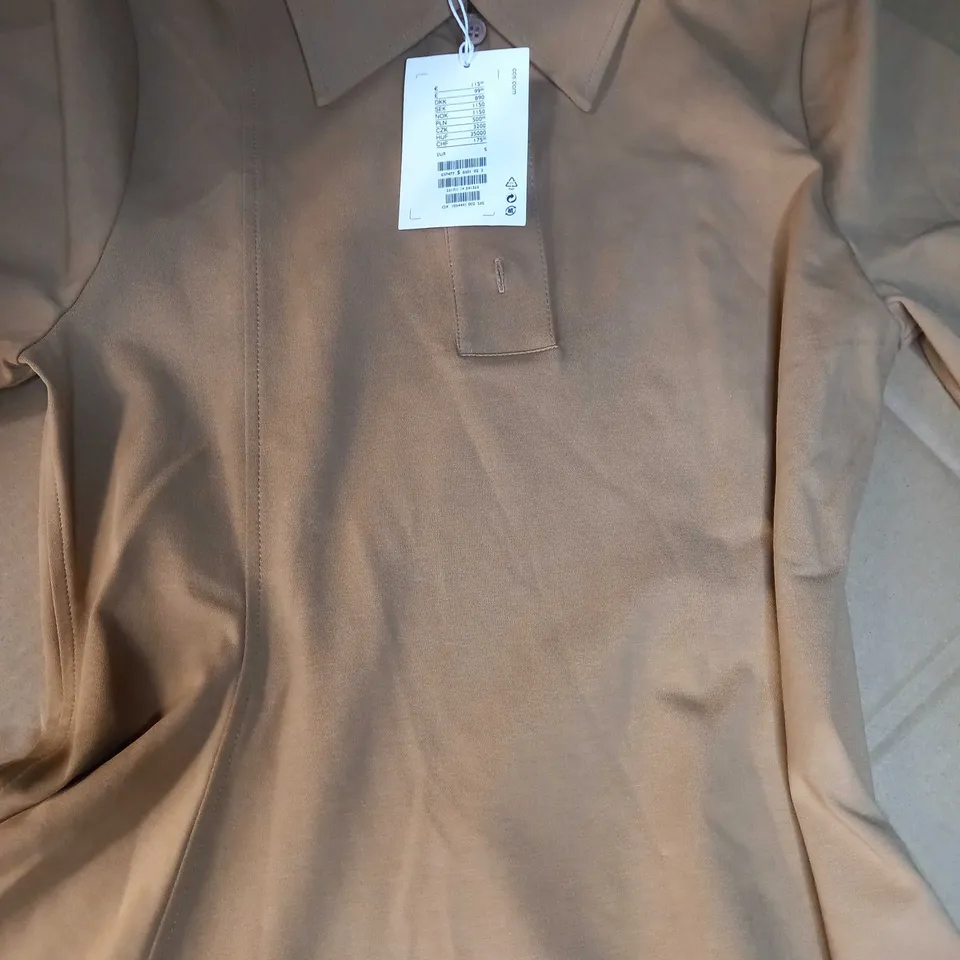 COS TAN MAXI DRESS - SMALL