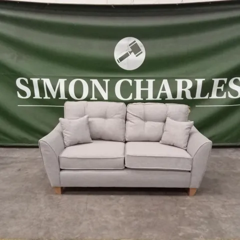 HALSTOW 2 SEATER FABRIC SOFA - SILVER