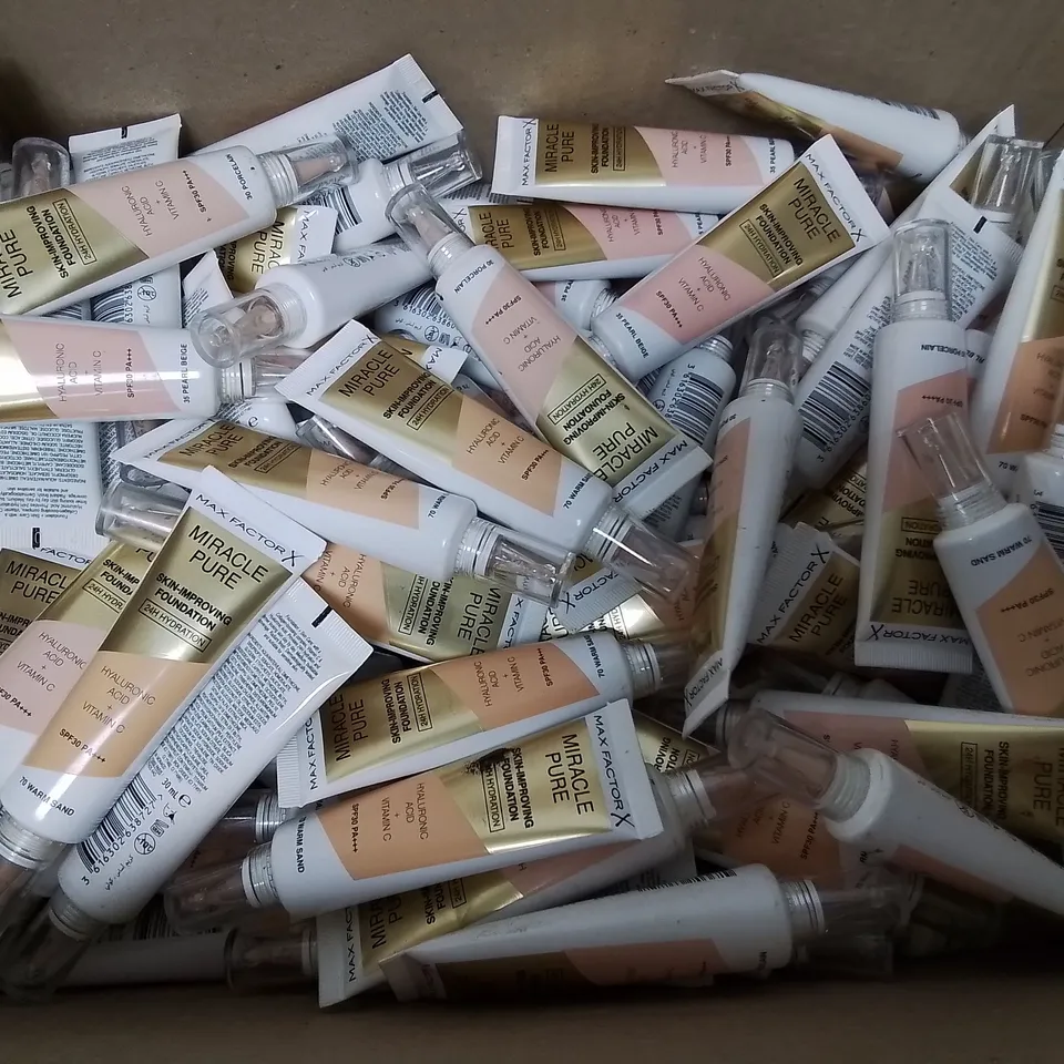 LARGE QUANTITY OF MAXFACTOR X MIRACLE PURE SKIN IMPROVING FOUNDATIONS - VARIOUS SHADES