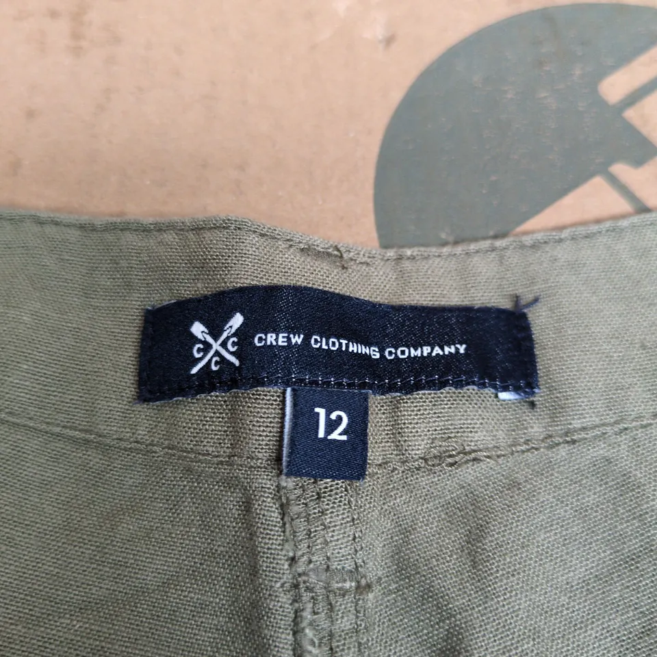 CREW CLOTHING COMPANY KHAKI SHORTS UK 12