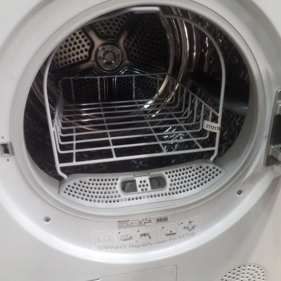 HISENSE 3 SERIES DHQA902U 9KG HEAT PUMP TUMBLE DRYER - WHITE