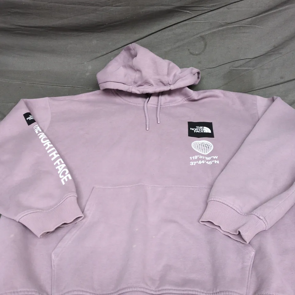 THE NORTH FACE PURPLE LOGO HOODIE SIZE L
