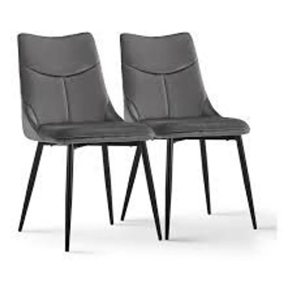 BOXED GREY DINING CHAIRS