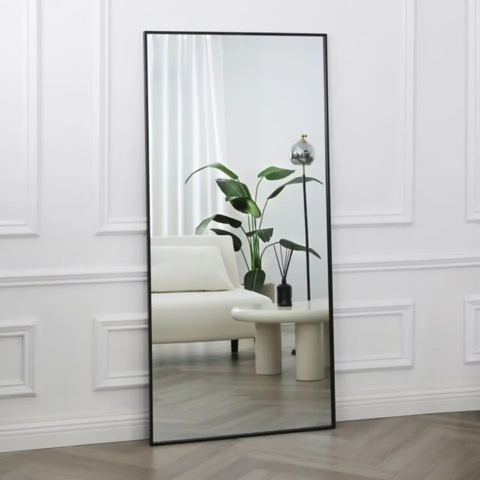 BOXED HOME GARDEN DIRECT IR025 004 BLACK FRAME MIRROR, RECTANGULAR 120*80CM (1 BOX)