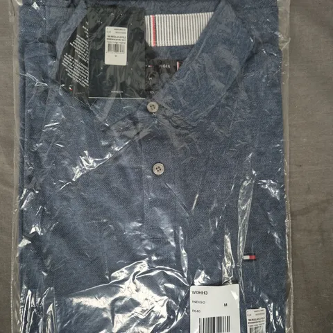 TOMMY HILFIGER LONG SLEEVE POLO IN INDIGO SIZE MEDIUM