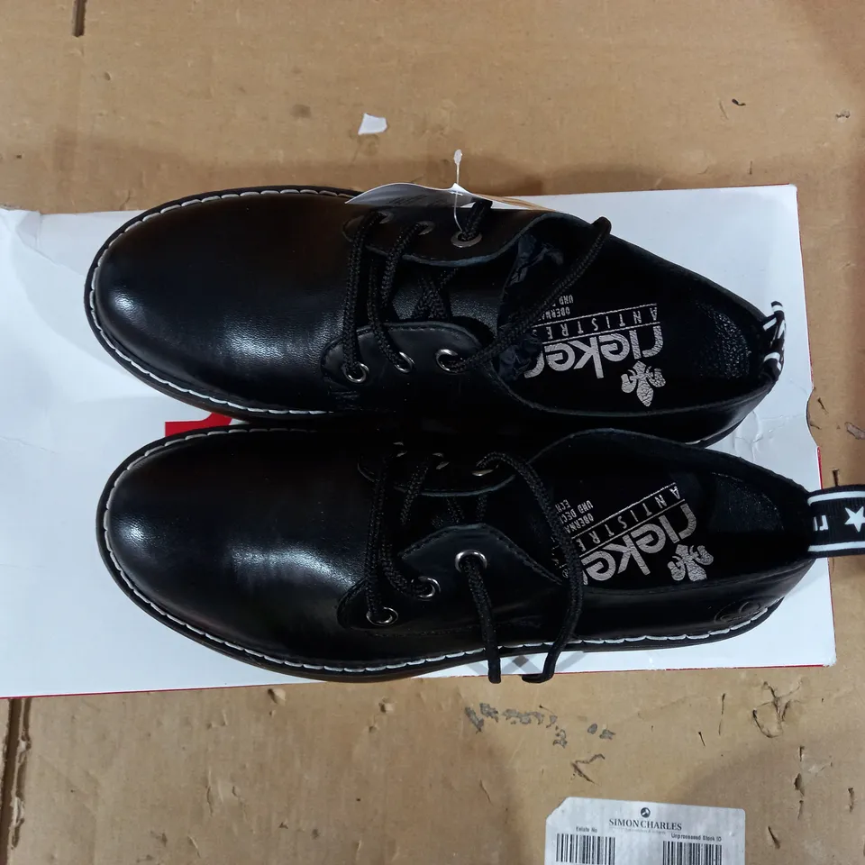 REIKER LACE UP SHOES - BLACK - UK 3.5