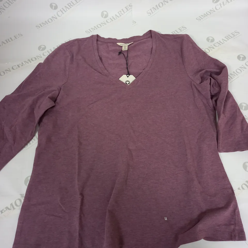 SEASALT CORNWALL PURPLE T-SHIRT - SIZE 12