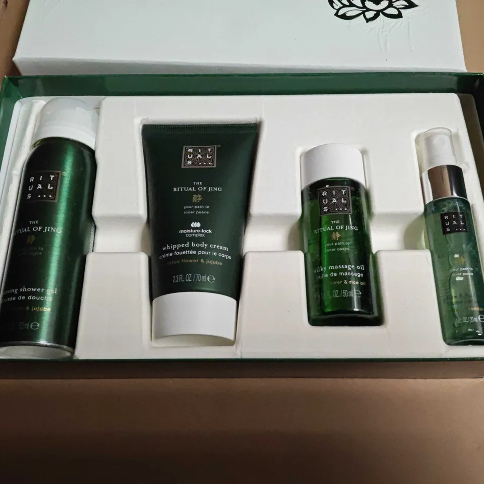 THE RITUALS OF JING 4-PIECE COSMETICS SET TO INCLUDE SHOWER FOAM AND BODY CREAM