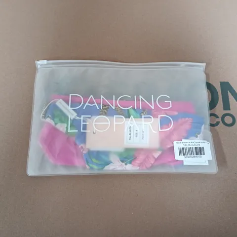 BAGGED DANCING LEOPARD TALLULAH BOTTOMS IN BLUE TROPICAL LEOPARD - SIZE 8