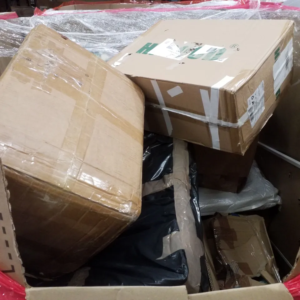 PALLET CONTAINING ASSORTED PRODUCTS INCLUDING PICTURE FRAME SET, FLOATING SHELVES, WALKING FRAME, MOSQUITO NET & BED RAIL
