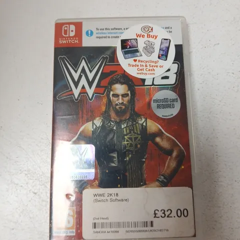 WWE 2K18 – NINTENDO SWITCH GAME CARD IN CASE