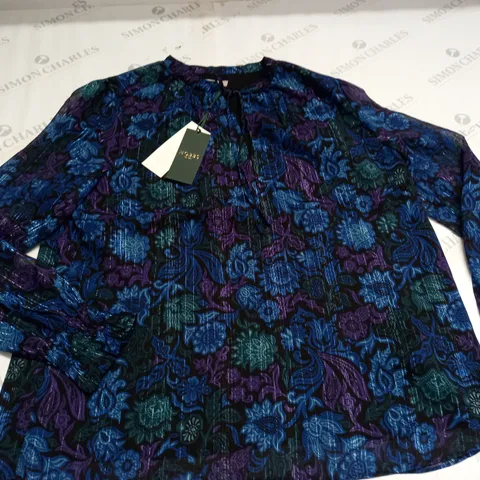HOBBS AISHA LUREX BLOUSE - UK 12