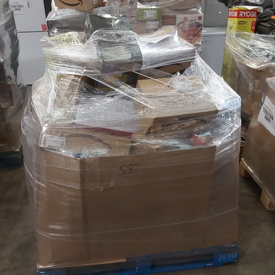 PALLET OF APPROXIMATELY 96 UNPROCESSED RAW RETURN HOUSEHOLD AND ELECTRICAL GOODS TO INCLUDE;