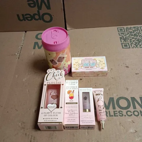 6 X ASSORTED PLOUISE COSMETIC ITEMS TO INCLUDE EYEBROW GEL, CREAMY CRUSH LIPSTICK PALETTE ETC
