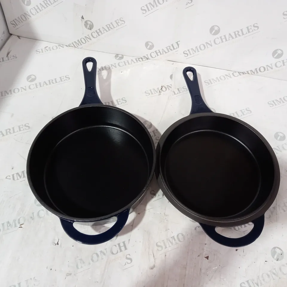 COOK'S ESSENTIALS CAST IRON DOUBLE DUTY CASSEROLE WITH SKILLET LID