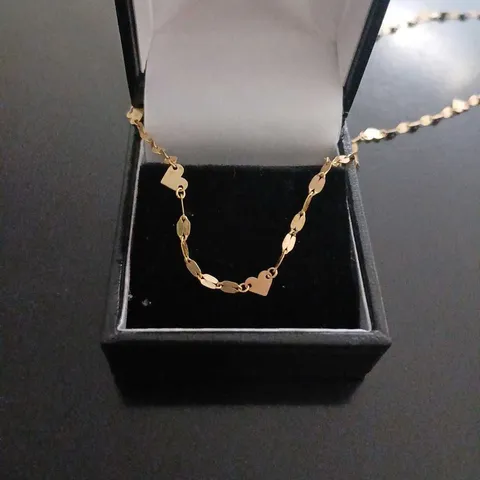 GOLD 9CT ITALIAN GOLD HEART PETAL NECKLACE 1.60G