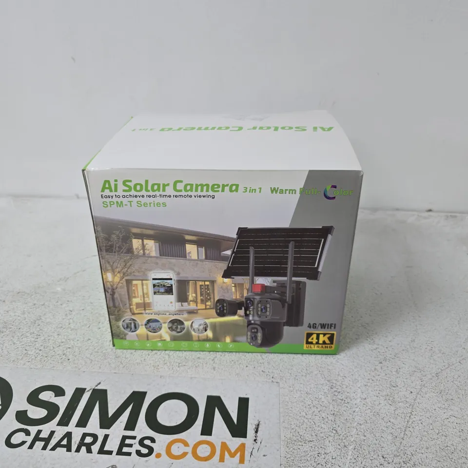 AI SOLAR CAMERA 3-IN-1 – SOLAR POWERED OUTDOOR CAMERA (4K ULTRA HD, 4G/WIFI)