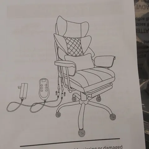 BOXED OFFICE CHAIR WITH MASSAGE FEATURE 